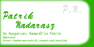 patrik madarasz business card